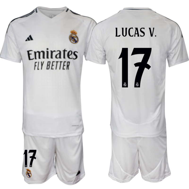 Men 2024-2025 Club Real Madrid home White #17 Soccer Jersey